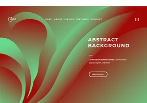 Red Gradient Abstract Background Colorful Waves