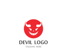 Devil logo design with a modern concept.