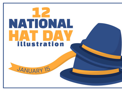 12 National Hat Day Illustration