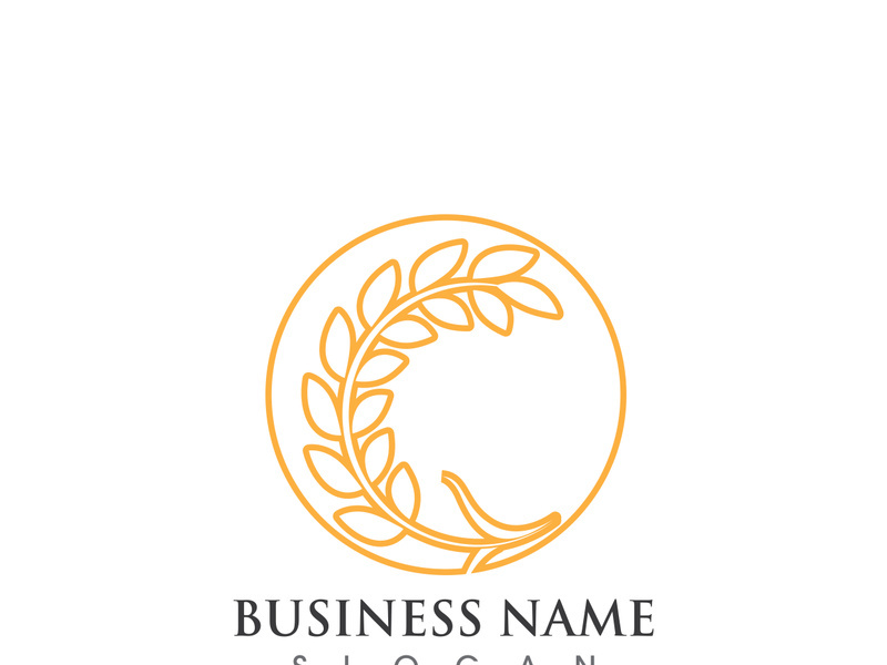 Agriculture wheat logo and symbol vector