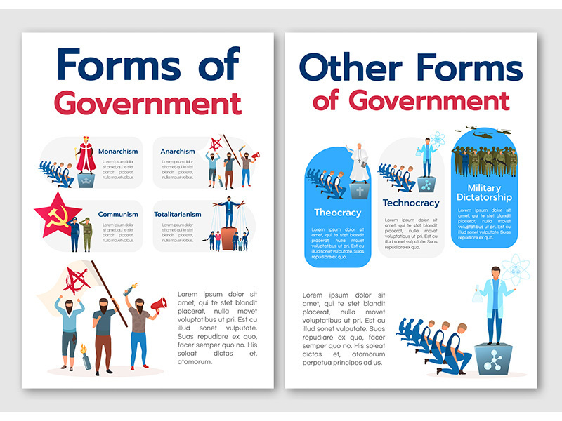 Political system metaphor brochure template