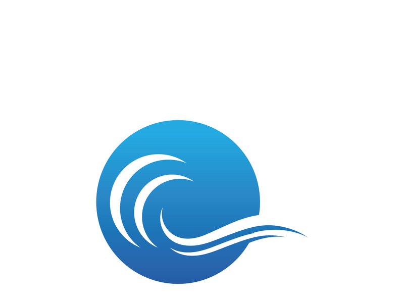 Water wave icon vector illustration design logo