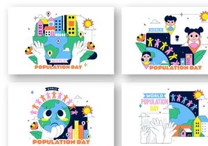 10 World Population Day Illustration