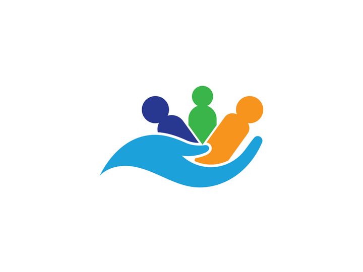 Community peole team group colorful logo