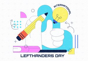 10 International Left Handers Day Illustration