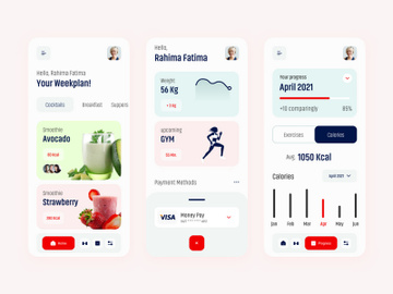 Protein Tracker App UI Kits preview picture