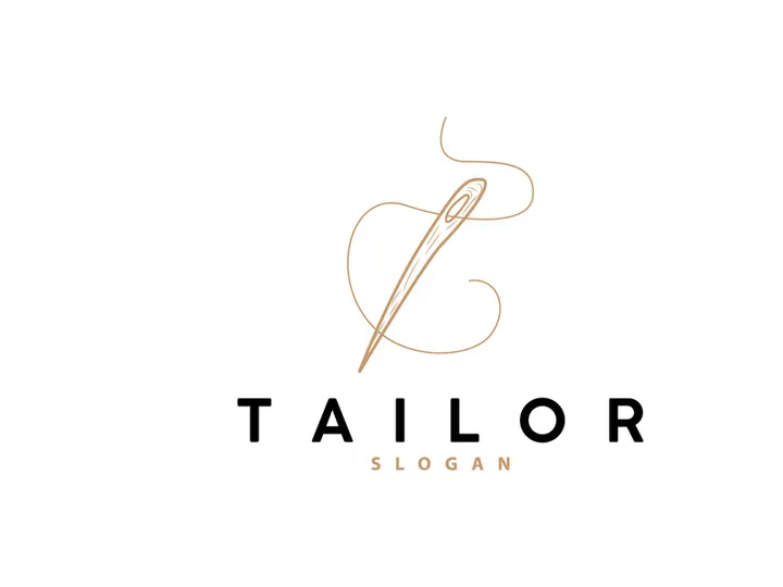 Tailor Logo, Needle and Thread Vector