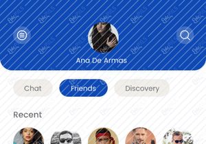 Chat and Friends screens for Social app