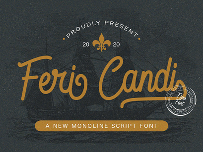 Feri Candi - Monoline Script Font