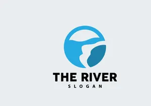 River Logo Design River Creek Vector