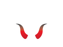 Devil horn Vector icon design illustration Template