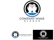 Hand Hope Logo And Symbol Care Vector