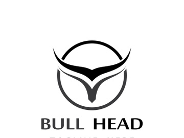 Retro vintage bull head horns logo. preview picture