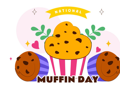 10 National Muffin Day Illustration