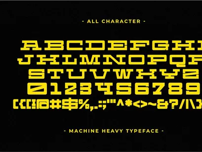 Machine Heavy - Condensed Slab Serif Font