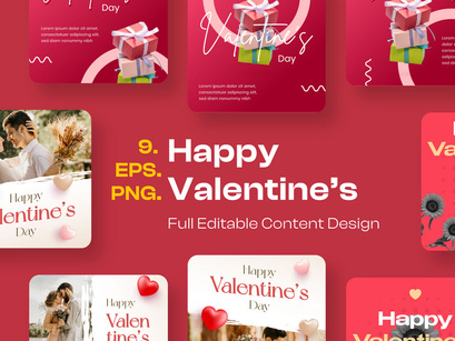 Happy Valentine's Social Media Post Template