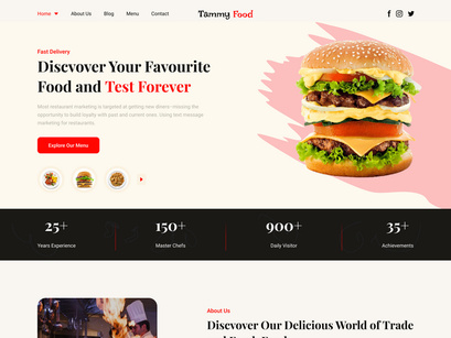 Tammy Food - Restaurant Landing Page