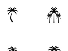 Palm tree summer logo design with creative ideas.