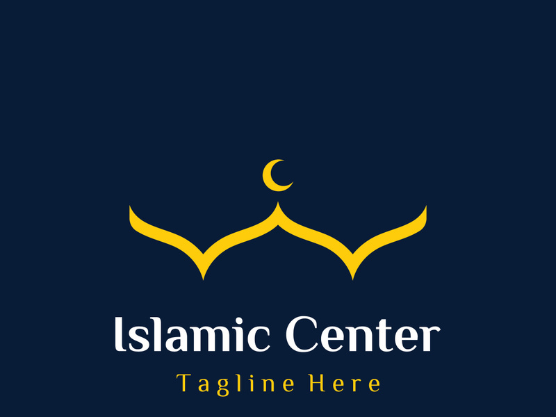 Unique,modern and creative luxury mosque logo with monogram.Logo for islamic,ramadan,company.
