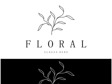 Elegant floral and leaf frame. Delicate botanical vector illustration for labels, spas, corporate identity, and wedding invitations preview picture