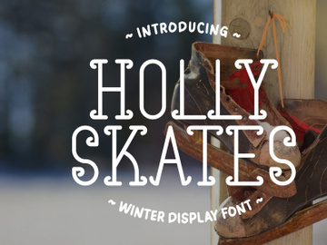 Holly Skates - Winter Display Font preview picture