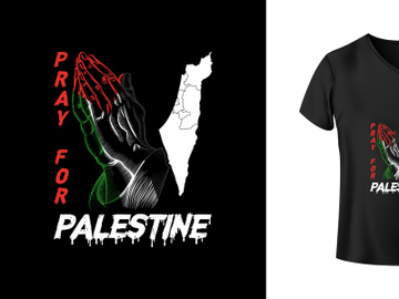 Pray for Palestine vector t shirt design. preview picture