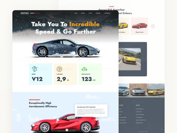 Ferrari Website Redesign | Car Website Design preview picture