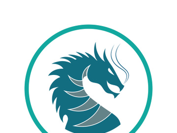 Dragon vector icon illustration design logo template preview picture