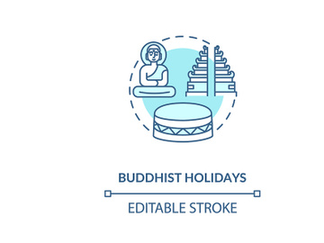 Buddhist holidays concept icon preview picture