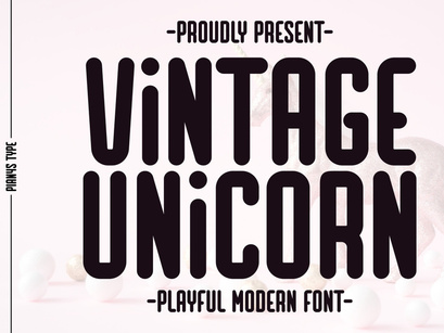 Vintage Unicorn - Playful Font