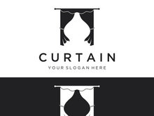Creative luxury curtain or curtain logo for Theatre, home,hotel and apartment.