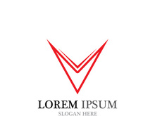 V Logo Template vector
