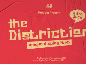THE DISTRICTION - UNIQUE DISPLAY FONT preview picture