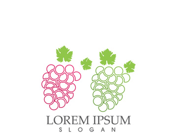 Grapes logo template vector icon illustration design preview picture