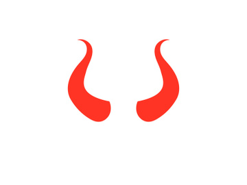 Devil horn red logo icon preview picture