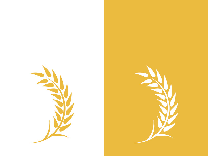 Wheat logo vector icon illustration design