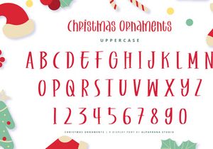Christmas Ornaments - Display Font