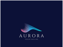 aurora logo design icon illustration vector template