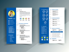 Professional Vibrant Creative Resume Design preview picture