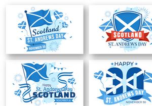 12 St Andrew Day Illustration