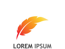 Feather logo design.