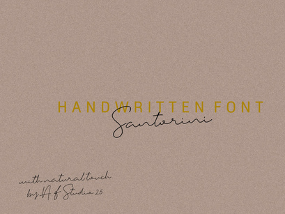 Santorini - Handwritten Font with natural touch