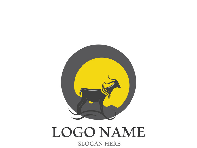 Goat logo template vector icon illustration design