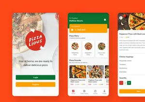 Pizzalious - Pizza Delivery Mobile App UI Kit