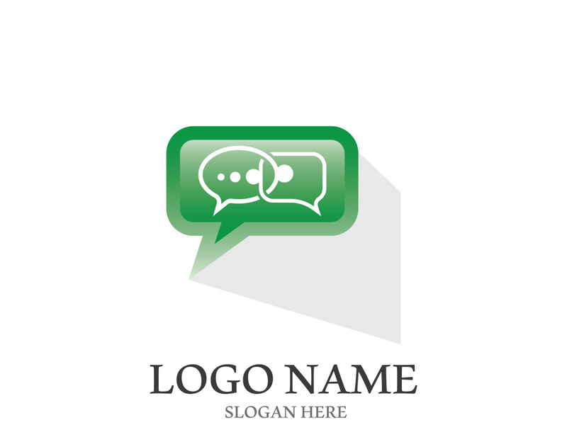 Speech bubble icon logo template vector illustration