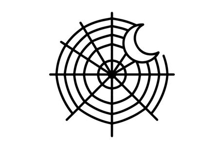 Target minimalis dengan desain laba-laba Halloween. Bidik silang vektor untuk permainan musiman dan dekorasi yang menyeramkan.