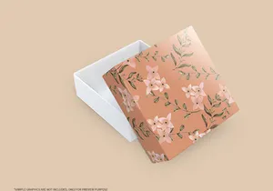 Square Box Packaging Mockups