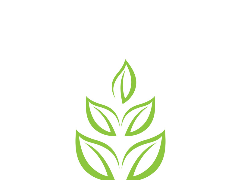 Green leaf ecology nature element vector icon