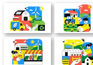 10 Sustainable Food Production Illustration