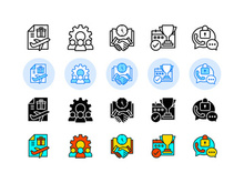 Business Set Icon Pack. Vector Design.